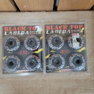 LABEDA Roller Hockey Wheels 72mm 82A NOS Q-850 BLACK Set LOT 8 Blacktop USA